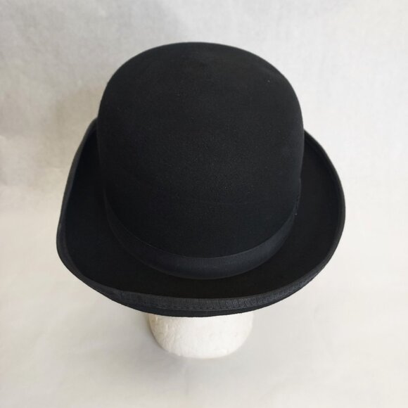 Bailey of Hollywood Derby Hat Sz Large 100% Wool Black Made in USA Vintage Lined - Picture 7 of 16